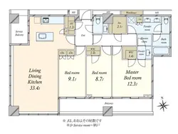【東京都/港区浜松町】ワールドタワーレジデンス　WORLDTOWERRESIDENCE 間取り図