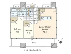 【東京都/千代田区富士見】パークコート千代田富士見ザ タワー 間取り図