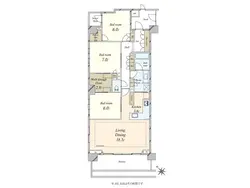 【東京都/渋谷区西原】パークホームズ代々木西原 間取り図