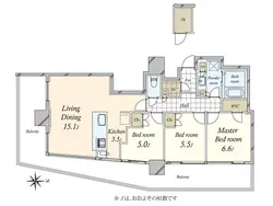 【東京都/渋谷区神宮前】THE COURT神宮外苑 間取り図