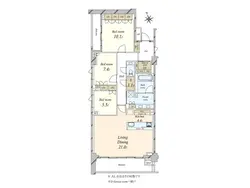 【東京都/渋谷区広尾】ザ・パークハウス広尾羽澤 珠光邸 間取り図