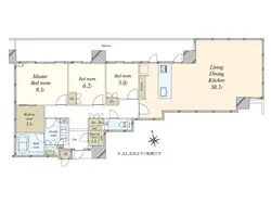 【東京都/港区浜松町】パークコート浜離宮　ザ　タワー 間取り図