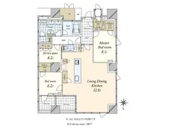 【東京都/港区三田】三田ガーデンヒルズ パークマンション棟 間取り図