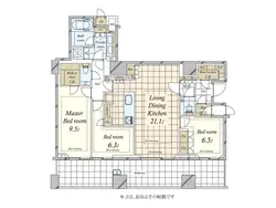 【東京都/港区三田】三田ガーデンヒルズ　 パークマンション棟 間取り図