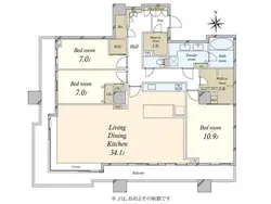 【東京都/千代田区神田神保町】東京パークタワー 間取り図