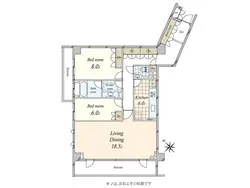 【東京都/渋谷区東】パークハウス広尾 間取り図