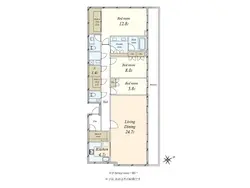 【東京都/港区三田】パークコート麻布十番ザ・タワー 間取り図