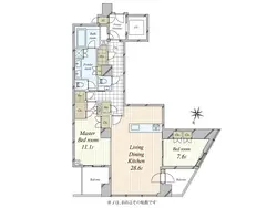 【東京都/渋谷区神宮前】 プラウド神宮前 間取り図