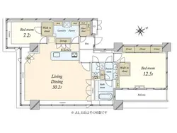 【東京都/港区三田】パークコート麻布十番ザ・タワー 間取り図