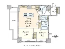 【東京都/渋谷区広尾】広尾ガーデンフォレスト　桜レジデンス A棟 間取り図
