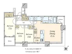 【東京都/品川区小山】シティタワー武蔵小山 間取り図