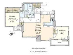 【東京都/港区麻布台】アトラス麻布台 間取り図