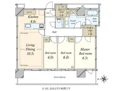 【神奈川県/横浜市神奈川区鶴屋町】THE YOKOHAMA FRONT TOWER 間取り図