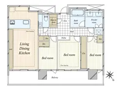 【東京都/港区赤坂】パークコート赤坂檜町ザ・タワー 間取り図