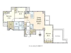 【東京都/千代田区三番町】サンハイム三番町 間取り図