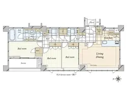 【東京都/新宿区内藤町】ジオ御苑内藤町 間取り図