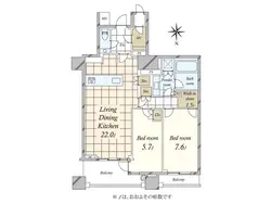 【東京都/港区三田】三田ガーデンヒルズ パークマンション棟 間取り図