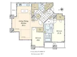 【東京都/港区高輪】シティタワー高輪 間取り図