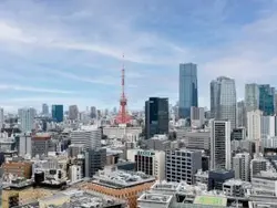【東京都/港区東新橋】東京ツインパークス レフトウィング 眺望：バルコニーから（ズームあり）