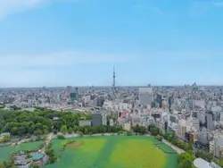 【東京都/台東区池之端】ブリリアタワー上野池之端 眺望：屋上から