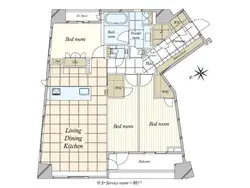 【東京都/新宿区大京町】プラウド新宿御苑エンパイア 間取り図