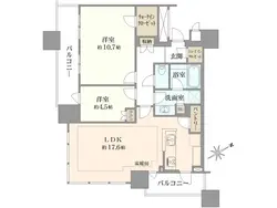 【東京都/品川区上大崎】ブリリアタワーズ目黒  サウスレジデンス 間取り図