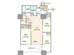 【東京都/港区三田】三田ガーデンヒルズ　イーストヒル 間取り図