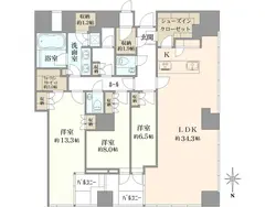 【東京都/港区三田】三田ガーデンヒルズ パークマンション棟 間取り図