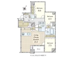 【東京都/千代田区六番町】プレミスト六番町 間取り図