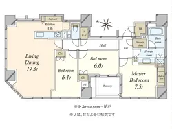 【東京都/千代田区一番町】ブリリア一番町 間取り図