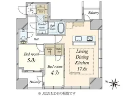 【東京都/台東区池之端】パークタワー上野池之端 間取り図