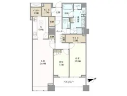 【東京都/港区麻布台】麻布台パークハウス 間取り図
