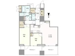 【東京都/港区三田】三田ガーデンヒルズ　パークマンション棟 間取り図
