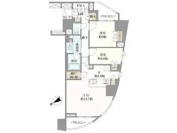 【東京都/渋谷区東】プラウド渋谷東 間取り図