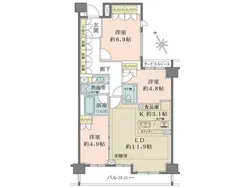【東京都/港区白金】ザ・パークハウス白金 間取り図