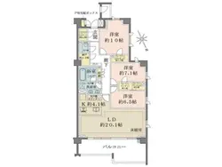 【東京都/渋谷区大山町】ザ・パークハウス代々木大山レジデンス 間取り図