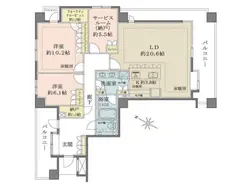 【東京都/港区赤坂】ヴェーゼント赤坂新坂 間取り図