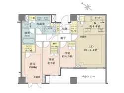 【東京都/千代田区六番町】ザ・パークハウス千代田六番町 間取り図