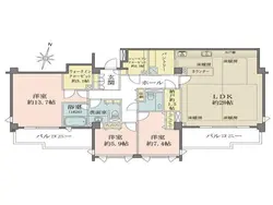 【東京都/渋谷区代々木】代々木公園パーク・マンション 間取り図
