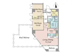 【東京都/港区西麻布】ディーグランセ西麻布ハイヴァリー 間取り図