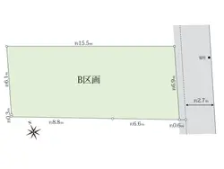【東京都/目黒区五本木】目黒区五本木3丁目　B区画 区画図