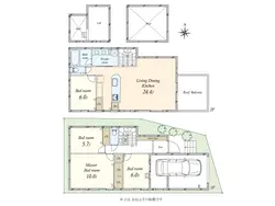 【東京都/目黒区目黒本町】目黒区本町二丁目戸建て 間取り図