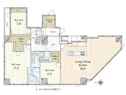 【東京都/新宿区舟町】シティタワー四谷 間取り図