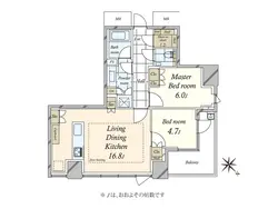 【東京都/港区虎ノ門】パークコート虎ノ門 間取り図
