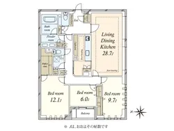 【東京都/渋谷区広尾】ヴィークハウス広尾 間取り図