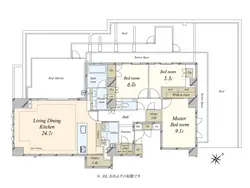 【東京都/世田谷区三軒茶屋】パークホームズ三軒茶屋一丁目 間取り図