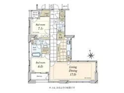 【東京都/港区麻布台】アトラス麻布台 間取り図