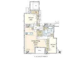 【東京都/港区虎ノ門】プラウド虎ノ門 間取り図