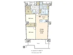 【東京都/港区南麻布】プラウド南麻布 間取り図