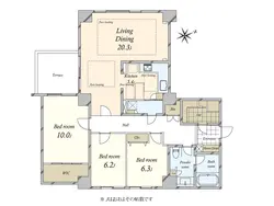 【東京都/港区高輪】ペアシティ・ルネッサンス 間取り図